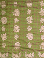 SMSAREE Olive Green Designer Wedding Partywear Kanjeevaram Art Silk Hand Embroidery Work Bridal Saree Sari With Blouse Piece YNF-29685