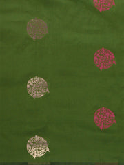 SMSAREE Olive Green Designer Wedding Partywear Kanjeevaram Art Silk Hand Embroidery Work Bridal Saree Sari With Blouse Piece YNF-29695
