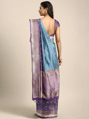 SMSAREE Sea Green Designer Wedding Partywear Tanchui Art Silk Hand Embroidery Work Bridal Saree Sari With Blouse Piece YNF-29703
