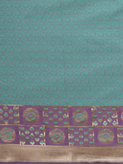 SMSAREE Sea Green Designer Wedding Partywear Tanchui Art Silk Hand Embroidery Work Bridal Saree Sari With Blouse Piece YNF-29703