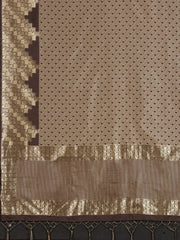 SMSAREE Coffee Brown Designer Wedding Partywear Tanchui Art Silk Hand Embroidery Work Bridal Saree Sari With Blouse Piece YNF-29707