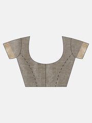 SMSAREE Grey Designer Wedding Partywear Linen Art Silk Hand Embroidery Work Bridal Saree Sari With Blouse Piece YNF-29729