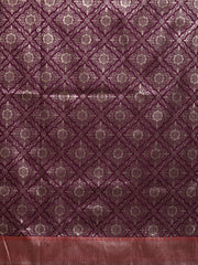 SMSAREE Purple Designer Wedding Partywear Tanchui Art Silk Hand Embroidery Work Bridal Saree Sari With Blouse Piece YNF-29742