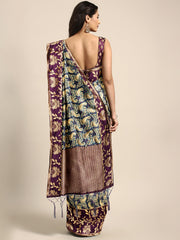SMSAREE Teal Designer Wedding Partywear Tanchui Art Silk Hand Embroidery Work Bridal Saree Sari With Blouse Piece YNF-29780