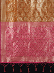 SMSAREE Mustard Designer Wedding Partywear Kanjeevaram Art Silk Hand Embroidery Work Bridal Saree Sari With Blouse Piece YNF-29801
