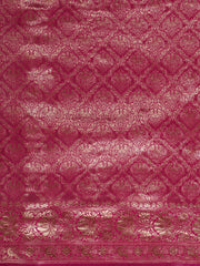 SMSAREE Pink Designer Wedding Partywear Kanjeevaram Art Silk Hand Embroidery Work Bridal Saree Sari With Blouse Piece YNF-29808