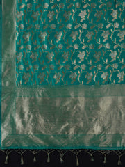 SMSAREE Green Designer Wedding Partywear Kanjeevaram Art Silk Hand Embroidery Work Bridal Saree Sari With Blouse Piece YNF-29819