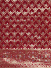 SMSAREE Maroon Designer Wedding Partywear Kanjeevaram Art Silk Hand Embroidery Work Bridal Saree Sari With Blouse Piece YNF-29820