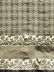 SMSAREE Black Designer Wedding Partywear Tanchui Art Silk Hand Embroidery Work Bridal Saree Sari With Blouse Piece YNF-29896
