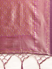 SMSAREE Magenta Designer Wedding Partywear Banarasi Art Silk Hand Embroidery Work Bridal Saree Sari With Blouse Piece YNF-29913