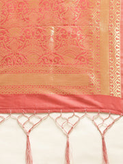 SMSAREE White Designer Wedding Partywear Tussar Art Silk Hand Embroidery Work Bridal Saree Sari With Blouse Piece YNF-29929