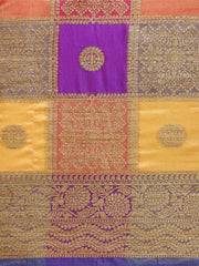 SMSAREE Multi Designer Wedding Partywear Uppada Art Silk Hand Embroidery Work Bridal Saree Sari With Blouse Piece YNF-29932