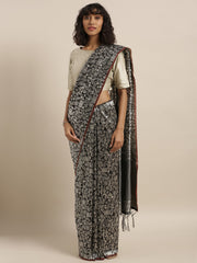 SMSAREE Navy Blue Designer Wedding Partywear Kanjeevaram Art Silk Hand Embroidery Work Bridal Saree Sari With Blouse Piece YNF-29942