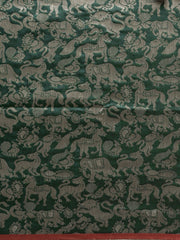SMSAREE Green Designer Wedding Partywear Kanjeevaram Art Silk Hand Embroidery Work Bridal Saree Sari With Blouse Piece YNF-29944