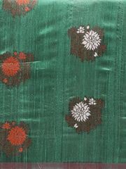 SMSAREE Green Designer Wedding Partywear Tussar Art Silk Hand Embroidery Work Bridal Saree Sari With Blouse Piece YNF-29957