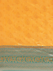 SMSAREE Yellow Designer Wedding Partywear Tussar Art Silk Hand Embroidery Work Bridal Saree Sari With Blouse Piece YNF-29964