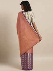 SMSAREE Coral Designer Wedding Partywear Tanchui Art Silk Hand Embroidery Work Bridal Saree Sari With Blouse Piece YNF-29978