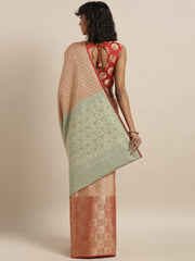 SMSAREE Red Designer Wedding Partywear Tanchui Art Silk Hand Embroidery Work Bridal Saree Sari With Blouse Piece YNF-29981