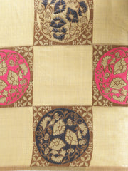 SMSAREE Yellow Designer Wedding Partywear Linen Art Silk Hand Embroidery Work Bridal Saree Sari With Blouse Piece YNF-29988
