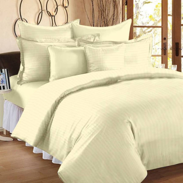 Off White Pure Cotton Double Bed Bedsheet