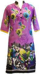 Multicolor Designer Cotton (Chanderi) Printed Kurti