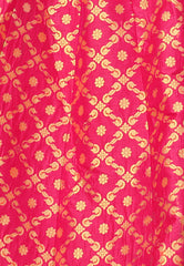 Deep Pink & Deep Blue Designer Wedding Partywear Banarasi Silk Jacquard Lehenga Banarasi Silk Jacquard Dupatta & Banarasi Silk Jacquard Blouse