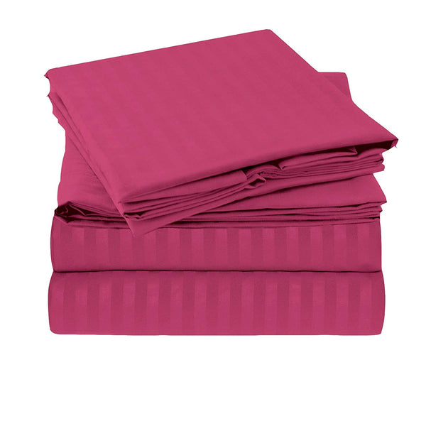 Pink Pure Cotton Double Bed Bedsheet