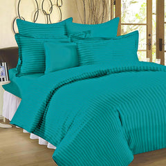 Turquoise Blue Pure Cotton Double Bed Bedsheet