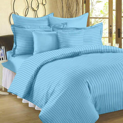 Sky Blue Pure Cotton Double Bed Bedsheet