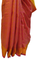 Pink Traditional Designer Wedding Hand Weaven Pure Benarasi Zari Work Saree Sari With Blouse BH101A