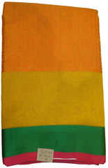 Orange Traditional Designer Wedding Hand Weaven Pure Benarasi Zari Work Saree Sari With Blouse BH101C
