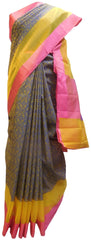 Orange Traditional Designer Wedding Hand Weaven Pure Benarasi Zari Work Saree Sari With Blouse BH101D