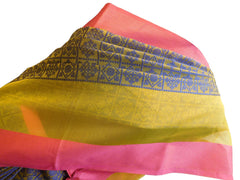 Orange Traditional Designer Wedding Hand Weaven Pure Benarasi Zari Work Saree Sari With Blouse BH101D