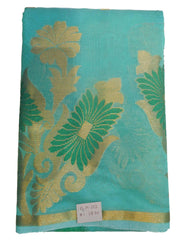 Turquoise Traditional Designer Wedding Hand Weaven Pure Benarasi Zari Work Saree Sari With Blouse BH102G