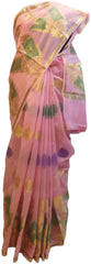 Pink Traditional Designer Wedding Hand Weaven Pure Benarasi Zari Work Saree Sari With Blouse BH102H