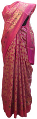 Wine Traditional Designer Wedding Hand Weaven Pure Benarasi Zari Work Saree Sari With Blouse BH105C