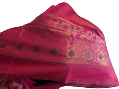 Wine Traditional Designer Wedding Hand Weaven Pure Benarasi Zari Work Saree Sari With Blouse BH105C