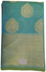 Turquoise Traditional Designer Wedding Hand Weaven Pure Benarasi Zari Work Saree Sari With Blouse BH106B
