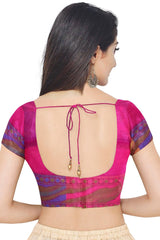 Multicolor Designer Wedding Partywear Pure Handloom Banarasi Zari Hand Embroidery Work Bridal Saree Sari With Blouse Piece BH108V
