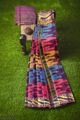 Multicolor Designer Wedding Partywear Pure Handloom Banarasi Zari Hand Embroidery Work Bridal Saree Sari With Blouse Piece BH108Z