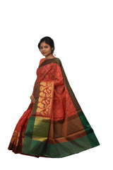 Red Traditional Designer Wedding Hand Weaven Pure Benarasi Zari Work Saree Sari With Blouse BH111
