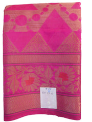 Pink Traditional Designer Wedding Hand Weaven Pure Benarasi Zari Work Saree Sari With Blouse BH13B