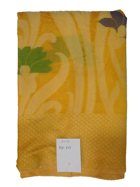 Yellow Traditional Designer Wedding Hand Weaven Pure Benarasi Zari Work Saree Sari With Blouse BH1B