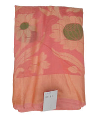 Peach Traditional Designer Wedding Hand Weaven Pure Benarasi Zari Work Saree Sari With Blouse BH1I