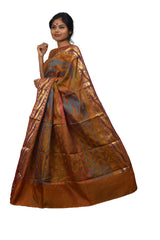 Multicolour Traditional Designer Wedding Hand Weaven Pure Benarasi Zari Work Saree Sari With Blouse BH6C