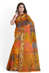 Multicolor Designer Wedding Partywear Pure Handloom Banarasi Zari Hand Embroidery Work Bridal Saree Sari With Blouse Piece BH6C