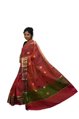 Pink Traditional Designer Wedding Hand Weaven Pure Benarasi Zari Work Saree Sari With Blouse BH8C