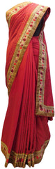 The Show Stopper Merron Designer Pure Satin Silk Hand Embroidery Mirror Zari Beads Sequence Thread Work Wedding Bridal Saree Sari