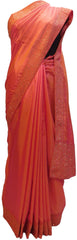 Gajari Designer PartyWear Silk Stone Thread Hand Embroidery Work Saree Sari