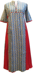 Multicolor Designer Silk (Rayon) Printed Butique Style Jacket Kurti Kurta D320